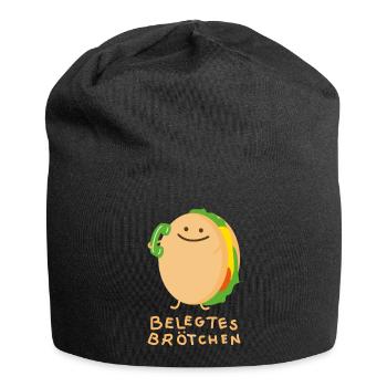 Brötchen mit Telefon - Jersey-Beanie - Schwarz - Vorne