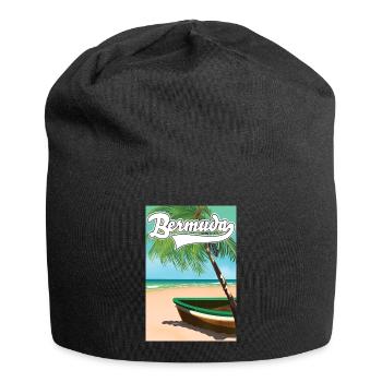 Affiche vacances aux Bermudes - Bonnet en jersey - noir - Devant