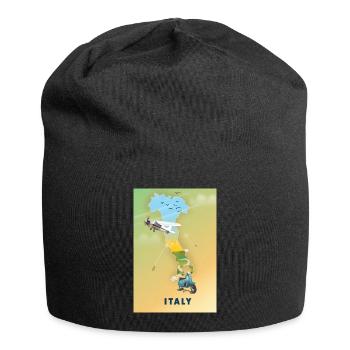 Carte de voyage Italie - Bonnet en jersey - noir - Devant