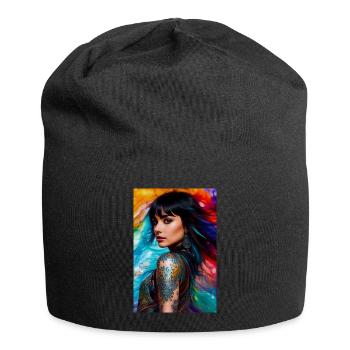 Colorful Beauty 12 - Jersey Beanie - black - Front