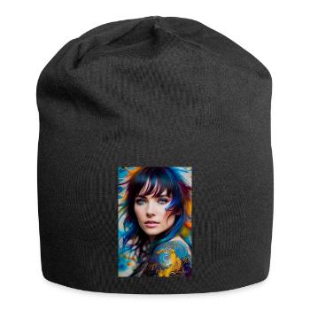 Colorful Beauty 3 - Jersey Beanie - black - Front