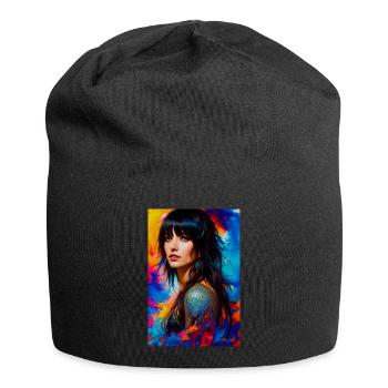 Beauté colorée 6 - Bonnet en jersey - noir - Devant
