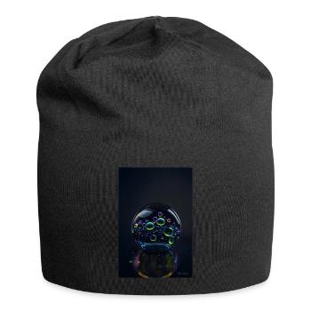 Bubbles in a bubble rainbow 1 - Jersey Beanie - black - Front
