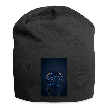Blasen in einer Blase blau 1 - Jersey-Beanie - Schwarz - Vorne