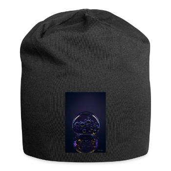 Bubbles in a bubble purple 1 - Jersey Beanie - black - Front