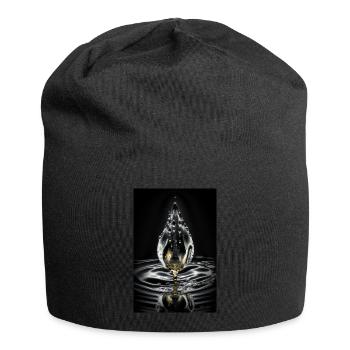 Tropfen chrome 1 - Jersey-Beanie - Schwarz - Vorne