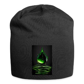 Drops green 4 - Jersey Beanie - black - Front