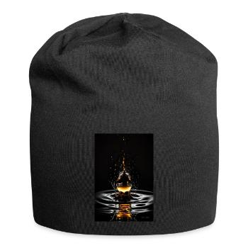 Tropfen feuer 3 - Jersey-Beanie - Schwarz - Vorne