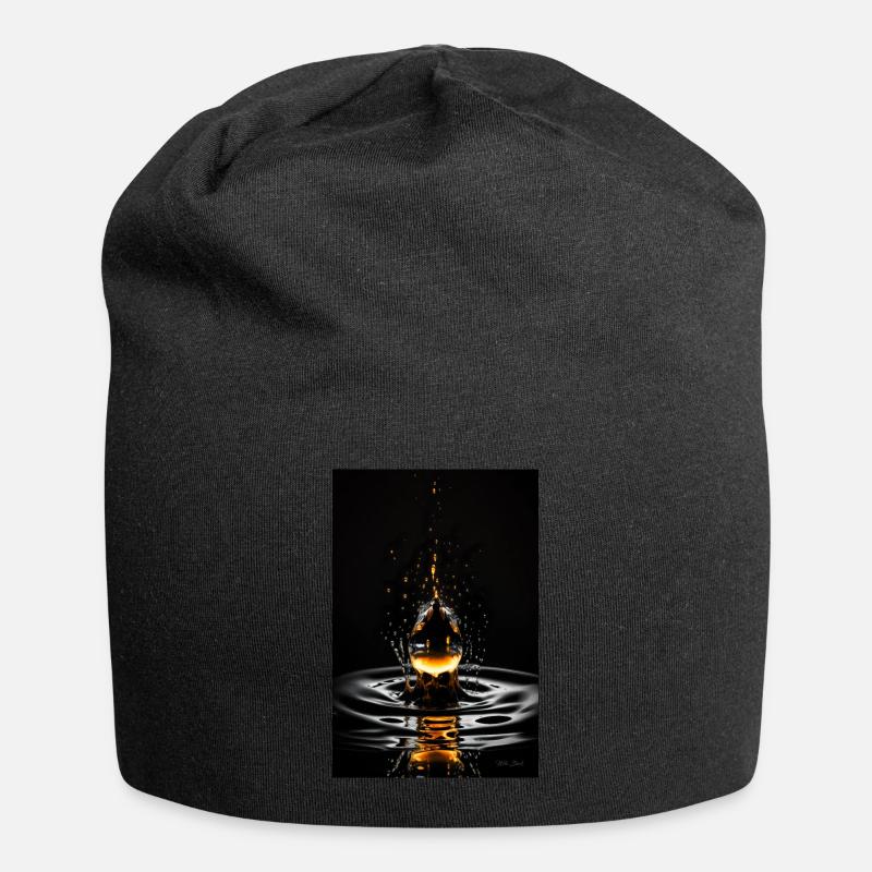 Drop fire 3 - Jersey Beanie - black