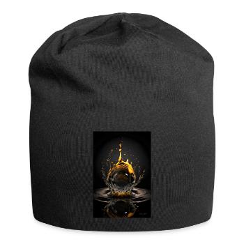 Tropfen feuer 2 - Jersey-Beanie - Schwarz - Vorne