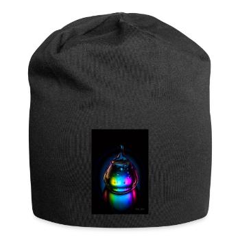 Gouttes néon 5 - Bonnet en jersey - noir - Devant