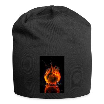 Tropfen orange 5 - Jersey-Beanie - Schwarz - Vorne