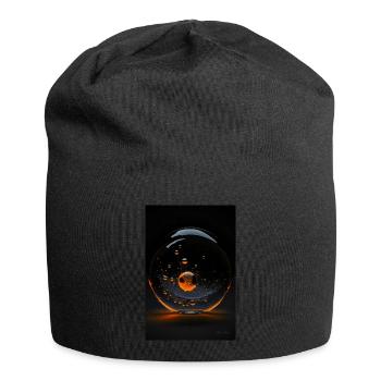 Kaos in einer Blase orange 2 - Jersey-Beanie - Schwarz - Vorne
