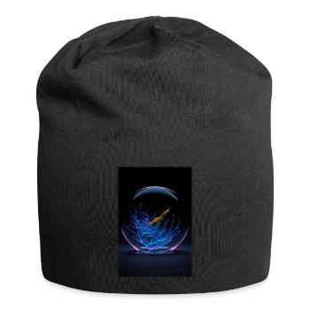 Kaos in einer Blase neon 3 - Jersey-Beanie - Schwarz - Vorne