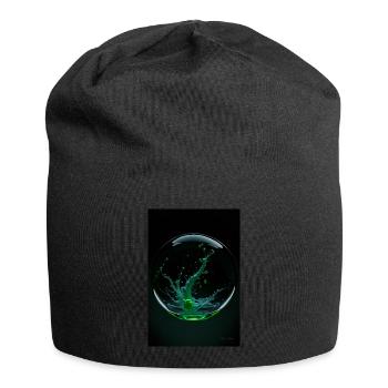 Kaos dans un vert bulle 2 - Bonnet en jersey - noir - Devant