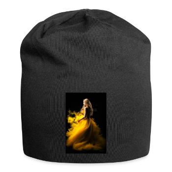 Beauté jaune 3 - Bonnet en jersey - noir - Devant