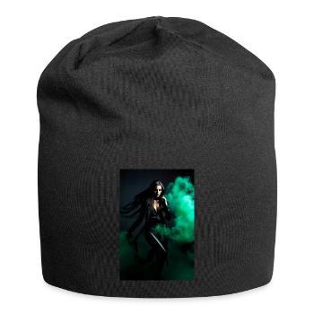 Green Beauty 1 - Jersey Beanie - black - Front