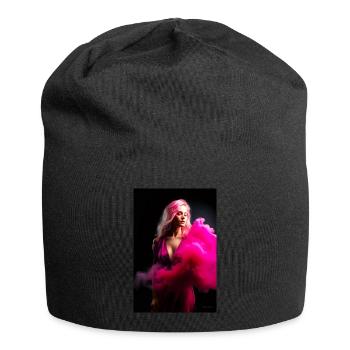 Magenta Beauty 3 - Jersey Beanie - black - Front