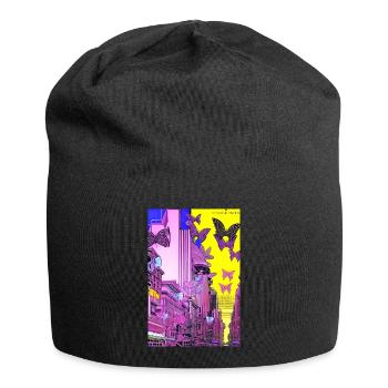 Sidback Unltd. - Métropole des papillons - Bonnet en jersey - noir - Devant
