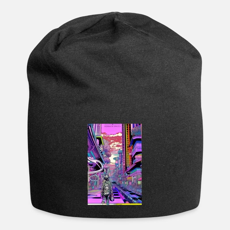 sidback unltd - Neo Tokyo 2245 - Jersey-Beanie - Schwarz