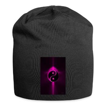 Yin Yang magenta 1 - Jersey Beanie - black - Front