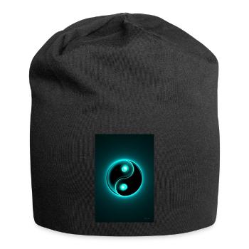 Yin Yang cyan 2 - Jersey-Beanie - Schwarz - Vorne