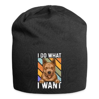 Bouvier australien Red Blue Heeler - Bonnet en jersey - noir - Devant