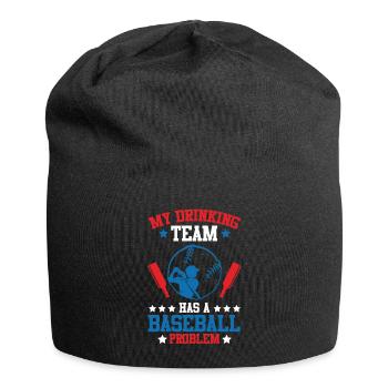 baseball alkohol team - Jersey-Beanie - Schwarz - Vorne