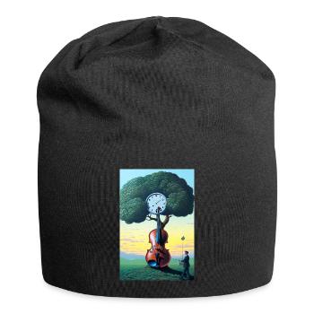 Zeitlose Musik - Jersey-Beanie - Schwarz - Vorne