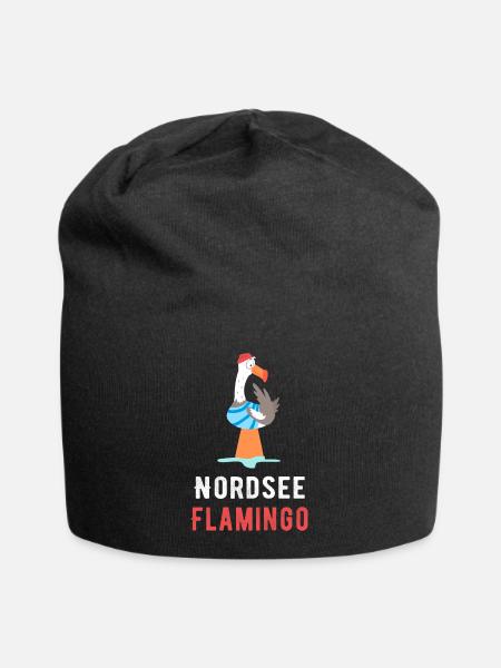 Nordsee Flamingo Moin Möwe - Jersey-Beanie - Schwarz
