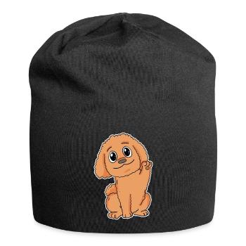 Caniche Chien Race Chien Chiens - Bonnet en jersey - noir - Devant