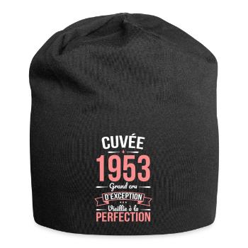 Anniversaire 70 ans - Cuvée 1953 - Cadeau Humour - Bonnet en jersey - noir - Devant