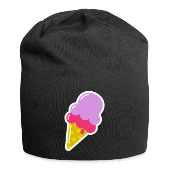 Sommer - Jersey-Beanie - Schwarz - Vorne