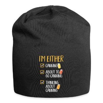 Mise en conserve, mise en conserve, mise en conserve, conservation des aliments - Bonnet en jersey - noir - Devant