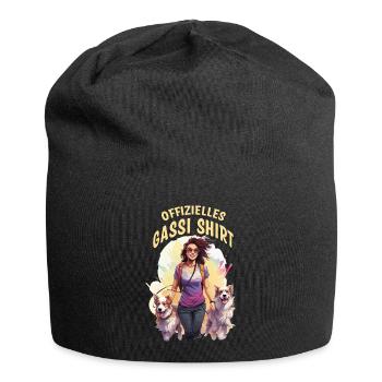 Chemise officielle de promenade de chien - Chien - Chemise de promenade de chien - Bonnet en jersey - noir - Devant