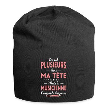 Plusieurs dans tête la Musicienne l'emporte - Bonnet en jersey - noir - Devant