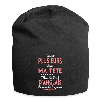 Plusieurs dans tête la Prof d'Anglais l'emporte - Bonnet en jersey - noir - Devant