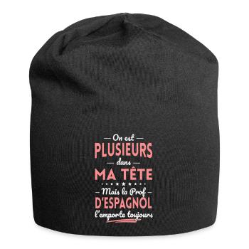 Plusieurs dans tête la Prof d'Espagnol l'emporte - Bonnet en jersey - noir - Devant