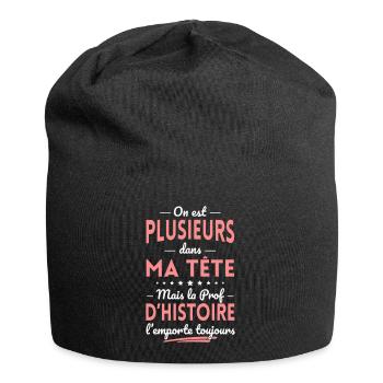 Plusieurs dans tête la Prof d'Histoire l'emporte - Bonnet en jersey - noir - Devant