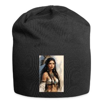 femme - Bonnet en jersey - noir - Devant