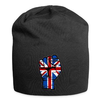 Britische Flagge Faust Hand Symbol used - Jersey-Beanie - Schwarz - Vorne