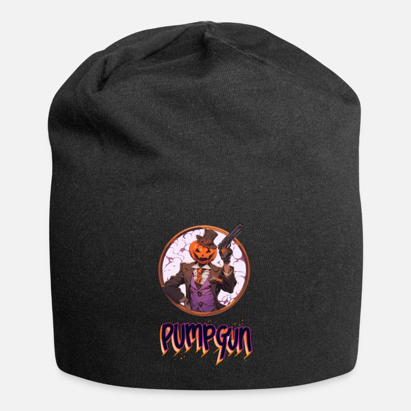 Pumpkin D Pump Gun - Stylish for the OGs - Jersey Beanie - black