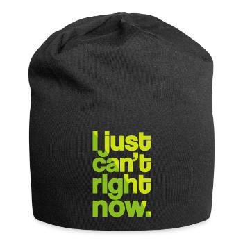Just Can't (dark) - Jersey Beanie - black - Front