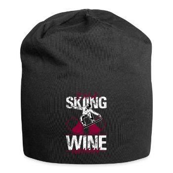 I'm A Skiing and Wine Woman Ski Winter Sports - Jersey Beanie - black - Front