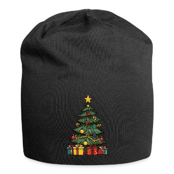 Tanne Xmas Weihnachten - Jersey-Beanie - Schwarz - Vorne