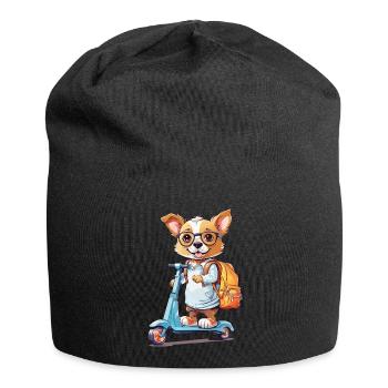 Cute Dog School Beginner School Way Design - Jersey Beanie - black - Front