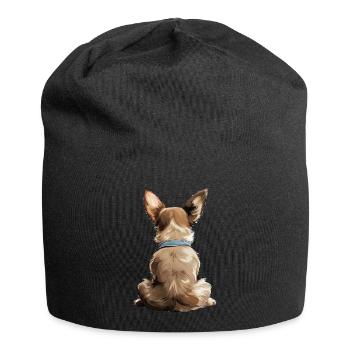 Chihuahua - Jersey-Beanie - Schwarz - Vorne
