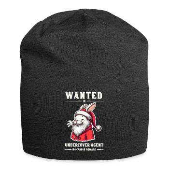 Weihnachts-Osterhase gesucht! Schmunzelgarantie. - Jersey-Beanie - Anthrazit - Vorne