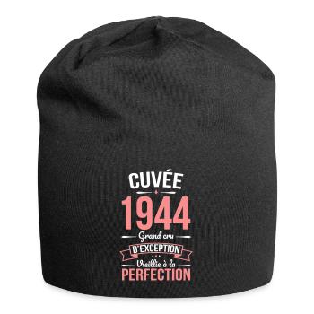 Anniversaire 80 ans - Cuvée 1944 - Cadeau Humour - Bonnet en jersey - noir - Devant