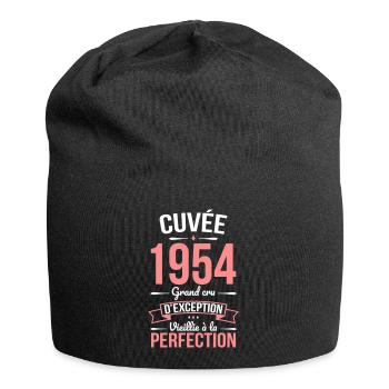 Anniversaire 70 ans - Cuvée 1954 - Cadeau Humour - Bonnet en jersey - noir - Devant